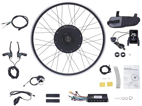 Taozhiyy E-Bike Umbausatz, 48V 1000W Conversion Kit, 28/29 Zoll Brushless Getriebe Hinterrad Nabenmotor für Fahrrad mit LCD Display & Pedalsensor