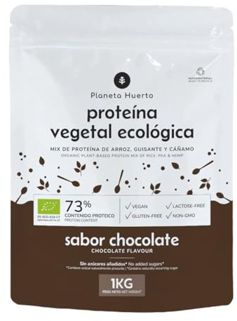 PLANETA HUERTO | Proteína Vegetal ECO 73% Chocolate 1 kg - Suplemento Rico en Proteínas para Deportistas y Dietas Saludables