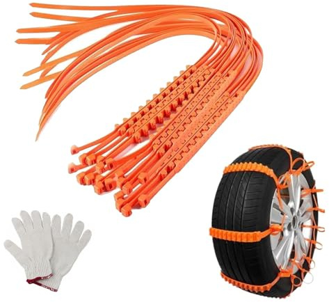 Bridas Para Neumáticos De Coche Para Nieve, 20 Unidades, Bridas Antideslizantes Para Neumáticos De Nieve, Cadenas Portátiles Para Neumáticos De Invierno Para Vehículos Todoterreno