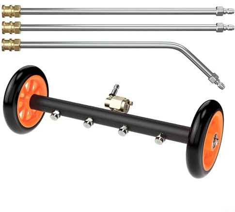 Quick and Easy 2 in 1 - Scopa per idropulitrice ad acqua, 16 attacchi (ruote gialle)