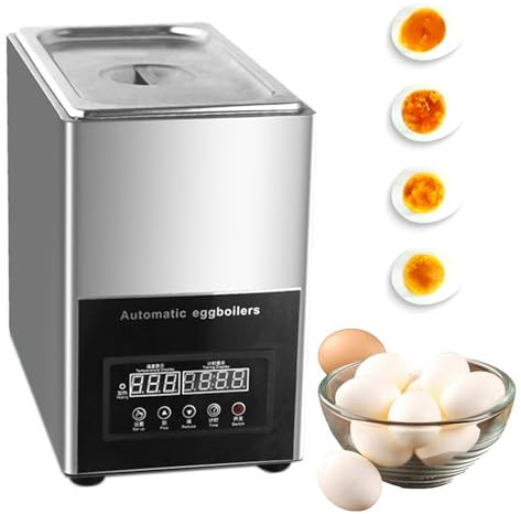 FANYING Cocedor de Huevos Comercial de Aguas Termales, 50 Piezas, Gran Capacidad, automático, Inteligente, para Huevos Medio cocidos, cocedor de Huevos eléctrico