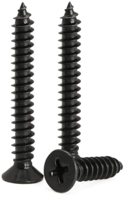 KELUBATU M3x40mm Carbon Steel Black Screws 70PCS + 30 Anchors