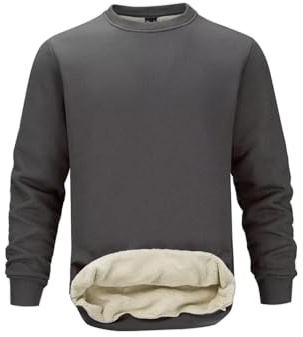PrimeCrest Homme Polaire Sweat Hiver Col Rond Pull
