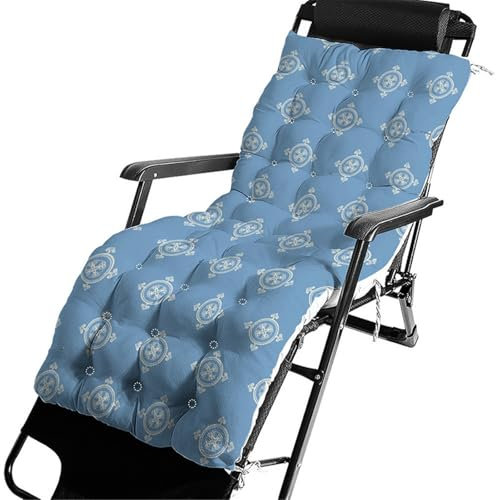 Mateju Cojín para Tumbona de Jardín, Suave Cómodo Cojín Reclinable Colchoneta para Tumbonas, Ideal para Exterior Sillas Balcón Playa Terraza, Estampado (Círculo,40x80x8cm)