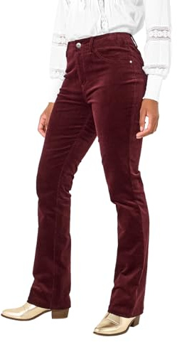 Joe Browns Women's Bootcut Stretch Moleskin Trousers, Regular, Purple, UK 12