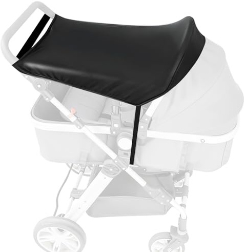 FEMONGY Parasole passeggino con protezione UV 50+, Parasole seggiolino auto - Ombrellino parasole passeggino, Nero