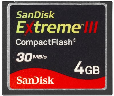 Sandisk Extrême III Carte Compact Flash 4 Go