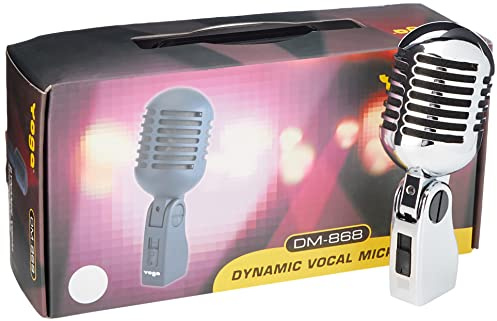 Pulse PLS00093 Retro-Mikrofon, verchromt, Silber/Chrom