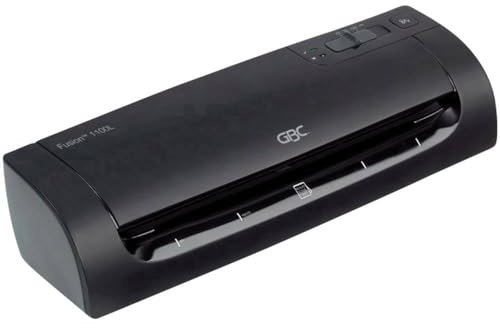 GBC Laminiergerät A4 Fusion 1100L, High Speed Laminieren, 3 min Aufwärmzeit, Heiß-/ Kaltlaminieren, 75 bis 125 mic Laminierfolien, Ideal im Home Office oder in kleinen Büros, Schwarz, 4400746EU