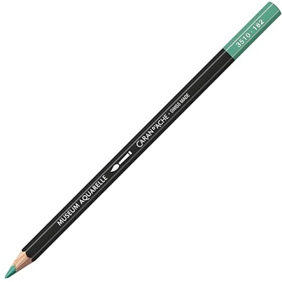 Caran d'Ache Museum Aquarelle Pencil Museum Aquarelle 3510.182/ NR 182 Cobalt Blue/Cobalt Green FSC (Pack of 1)