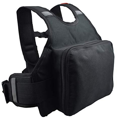 Madbike Cintura di sicurezza da moto per bambini, riflettente e pieghevole, nero