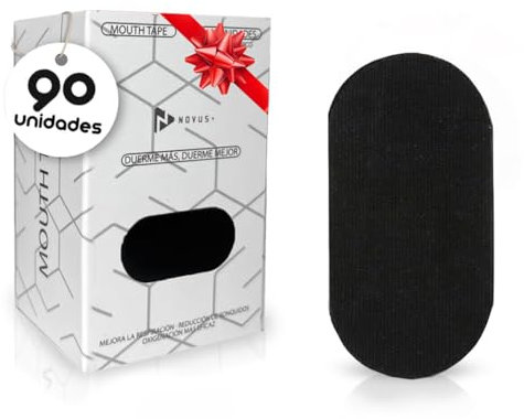 NOVUS+ 90 Unidades - Mouth Tape - Tiras Bucales Antirronquidos - Cinta Bucal Para Dormir - Respiración Nasal - Reduce la Respiración Bucal - Mejora la Calidad del Sueño - Cinta Adhesiva para la Boca