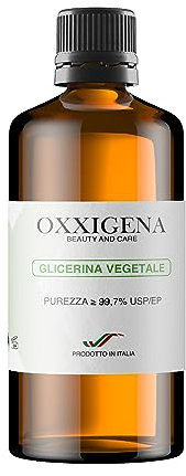 Oxxigena - Glicerina Vegetale Liquida Pura ≥ 99,5% (Glicerolo) da 500 ml, Base Neutra Full VG, Ideale per Idratare Pelle, Capelli e per Liquidi, Insapore e Inodore, Purezza Farmaceutica