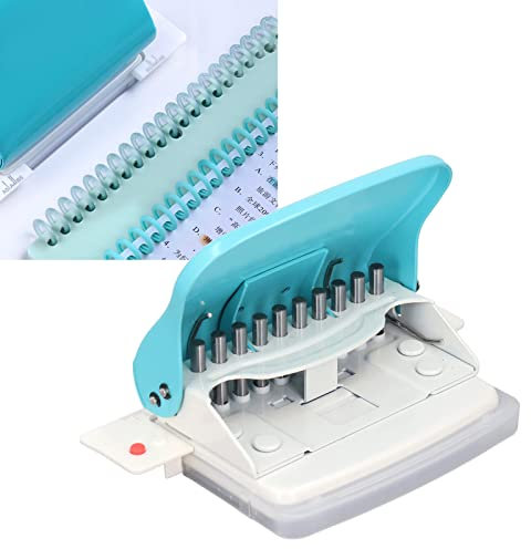 Fafeicy A4 A5 A6 A7 Hand-Papierbindemaschine, Spiralbuch-Rundspiralbinder mit Einer Kapazität von 10 Blatt, mit 9,5 mm / 0,37 Zoll Lochabstand und 7 mm / 0,28 Zoll Einzugstiefe