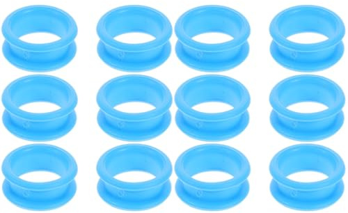 Hemoton 12 Pcs Soft Silicone Scissors Finger Rings,Hairdressing Scissors Finger Rings, Protector Ring,Pet Shear Ring Thumb Inserts Grips,Scissor Accessories,Salon Scissor Parts