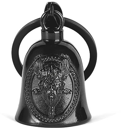 Odin - Campanello da guardiano per moto, motivo: vichingo Gremlin Bell, portachiavi, accessori per moto, regalo vichingo portafortuna per uomo