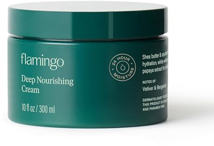 Flamingo Deep Nourishing Cream for Women - 24 Hour Moisturizing Body Cream for Dry Skin - 10 fl oz