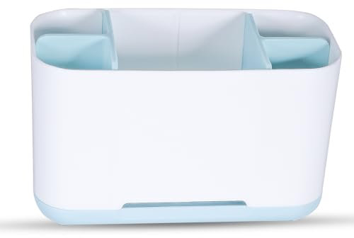 Yzpklhw Zahnbürstenhalter, Elektrischer Zahnbürsten Organizer, Badezimmer Zahnbürstenständer Zahnpasta Zahnputzbecher Halter mit Abflussloch für Bad Waschbecken Arbeitsplatte, Rutschfester Unterseite