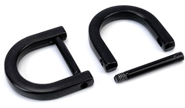 VersaKits Heavy Duty D Rings Screw in Shackle U Shape Replacement D Ring for Purse Keychain Dog Collar Leather Craft
