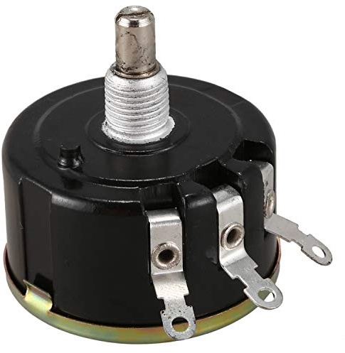 CAIONPLE WX050 10K Ohm 5 W 6 mm rotatif à arbre rond enroulé Potentiomètre noir + argent