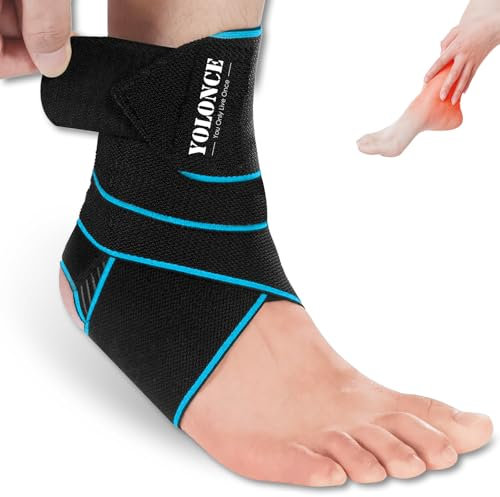 Sikeydels Sprunggelenkbandage, Einstellbares Knöchelbandage, Sport Sprunggelenk, Fußgelenkbandage, Knöchelbandage für Damen und Herren, Bandage fußgelenk für Laufen,Rechte und Linke Fußgelenk