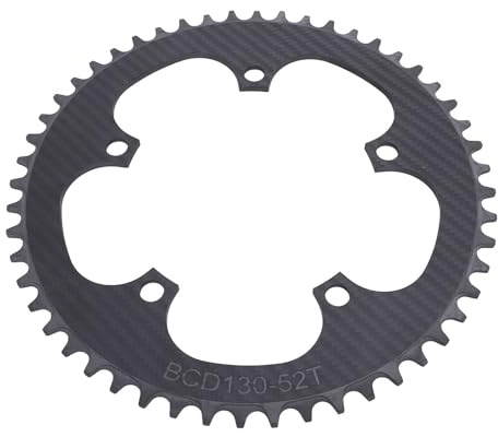 OUCRIY 130BCD -Kettenblatt Vollzarbiker 130BCD 52T 5 Löcher Leichtes Design, Glatte Schaltrad -Pedalleistung für Straßenzyklen, Faltzyklen Effizient