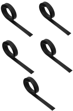 Angoily 5 Pièces essuie-Glace Nettoyeur de Verre Nettoyeur de vitre Racleur de Carreaux Racleur de vitre lingettes Commercial Bloc pôle raclette en Caoutchouc Bandes pour s'entraîner Black