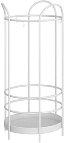 GZSLKSCD - Paragüero Redondo con 3 Ganchos, de Metal, fácil de Colocar, Ahorra Espacio, Ideal para Entrada, Oficina, Organizador de Paraguas (27 x 60 cm)