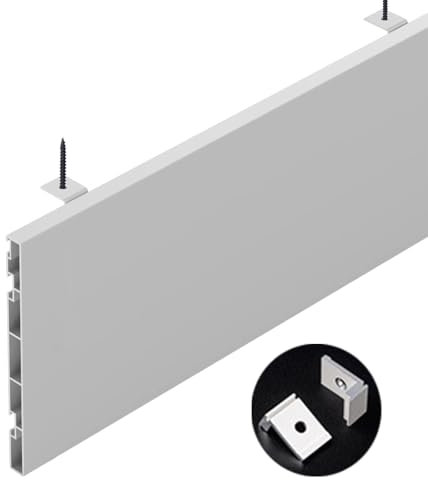 Generisch Aluminium-Vorhang-Querbehang zur Deckenmontage – 10,2 cm hoch, Verdunkelungs-Dekorpaneele – individuell zuschneidbares Design (1,8 m) – Schwarz