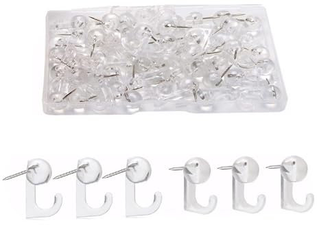 RGYBAO 30/50 Stück Pinnnadel-Haken, dekorative Reißzwecken, Wand, Daumennägel, Haken, Büro, Schulbedarf für Fotowand, Pinnwand