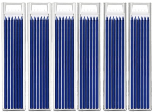 MROOFUL 36 recambios de lápices, mina de carpintero de 2.8 mm, repuesto de lápiz mecánico de construcción de agujero profundo sólido, mina de lápiz para marcar y dibujar (juego azul)