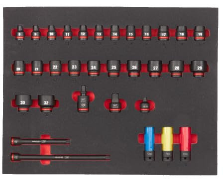 Milwaukee 32pc Shockwave Master 1/2 Impact Socket Set in Foam 4932493392