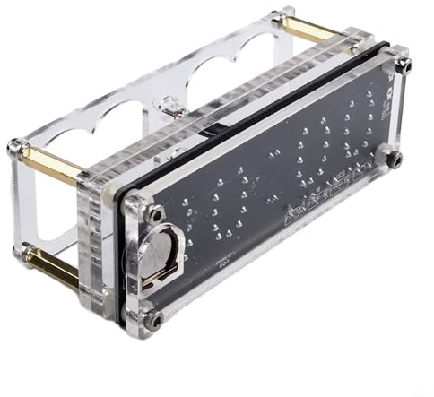 IN-12 Nixie Horloge à tube avec affichage RVB 225 couleurs pour et date – Horloge néon numérique avec programme anti-empoisonnement, alimentation (avec tubes)