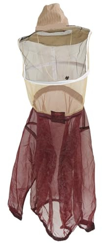 Imker-Schutzbekleidung Bienenzucht Schutzausrüstung Imker Kostüm Schleier Kleid mit Hut Equip Anzug(Red 1)