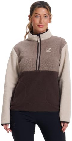 RevolutionRace Canyon Half-Zip Pile Fleece för Dam, Fleecejacka Perfekt för Vandring