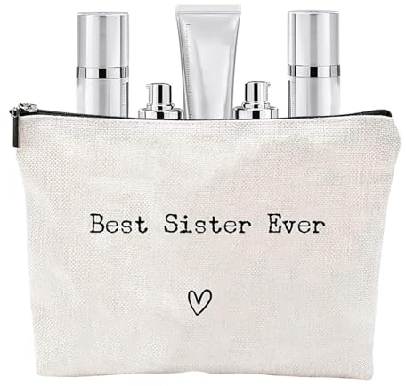 Grande trousse de pour femme | Trousse de toilette portable pour | articles d'hygiène personnelle | anniversaire | et cosmétiques pour femme, Best Sister Ever, Consulte la