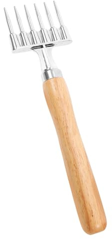 NIYANGLE Professioneller Eiszerkleinerer mit Holzgriff Sechszackiger Eispickel für Bar und Zuhause Robustes Eiswerkzeug für Cocktails und Eiswürfel