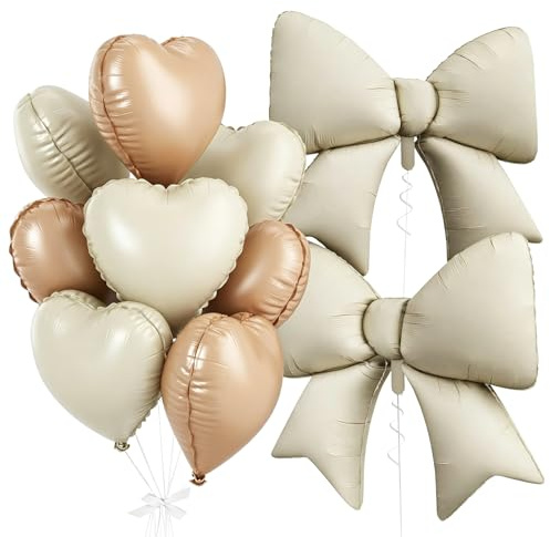 Set de Globos Corazón y Lazos para Fiesta, Globos Lazo Grandes, Decoraciones Fiesta Temáticas de Lazo Elegantes, para cumpleaños, boda, San Valentín, Fiesta de Compromiso (Multicolor E)