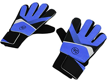 VGEBY Målvaktshandskar för Barn Latex Fotbollsmålvaktshandskar med Halkskydd i Handflata med Krokögla Handledsstöd Andas Träningsutrustning för Pojkar, Flickor, Ungdomsfotboll, Nybörjare