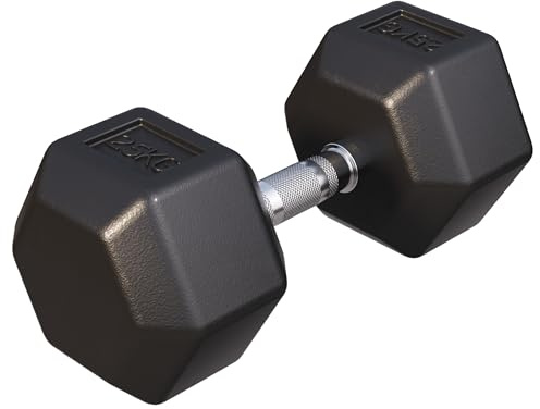 GORILLA SPORTS Hexagon gummi studio hantel 2–50 kg | gummibeläggning | kromhandtag färg 25 kg – TÜVRheinalnd certifierad