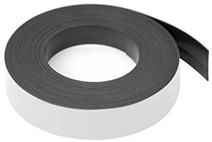 Magflex® Lite Flexible Matt Matt White Magnetic Tape Para Pizarras, Tableros de Anuncios O Archivadores - 25mm de Ancho - 5 M de Longitud