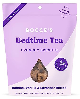Bocce'S Bakery Bedtime Tea Biscuits Bag Dog Treat, 5 Oz