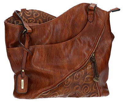 Rieker Damen H1025-22 Schultertasche Braun (Nuss-Antik/Chestnut)