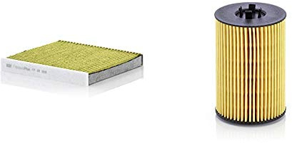 MANN-FILTER Original Innenraumluftfilter FP 26 009 – FreciousPlus Biofunktionaler Pollenfilter – Für PKW & Ölfilter HU 7020 z – Ölfilter Satz mit Dichtung/Dichtungssatz – Für PKW