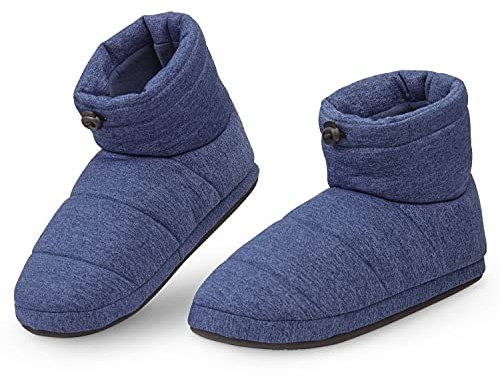 Dunlop Slipare för män, fluffiga mens tofflor, storlek 7-12, varma och mysiga vinterhusstövlar, roliga presenter för honom, 4 olika stil att välja mellan, 10 Storbritannien, Marin