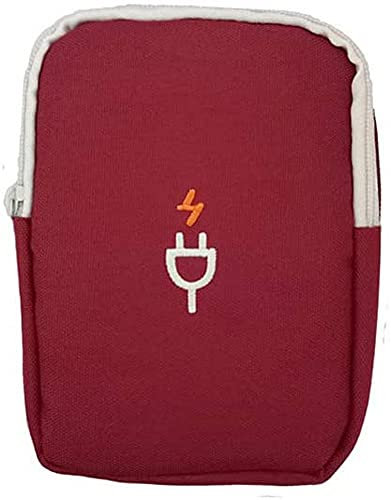 Kabelväska, prylarväska, reseväska organisatör, elektronikväska, liten bärbar väska för powerbank, hörlur, kabel, hårddisk, läppstift, borströd