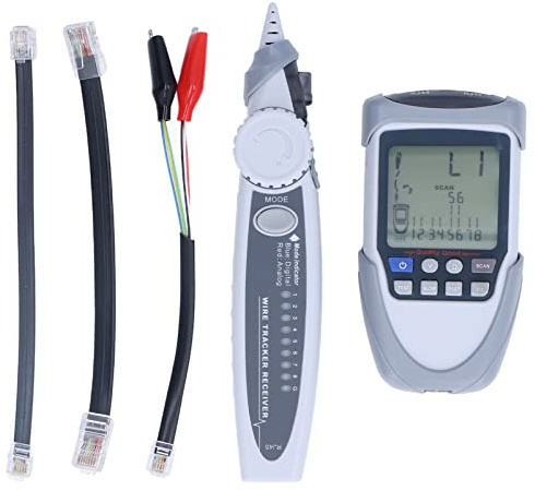 Tester per Cavi di Rete Digitale LCD Analogico Multifunzione POE Tester per Cavi di Rete LAN Ethernet Finder di Linea Portatile con Borsa
