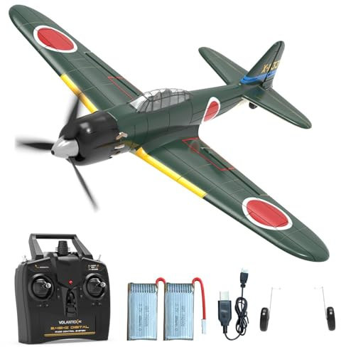 VOLANTEXRC 761-15 RTF Aereo radiocomandato a 4 canali Zero Fighter 400, pronto al volo, per principianti, con sistema di stabilizzazione Xpilot e acrobazia con un solo tasto