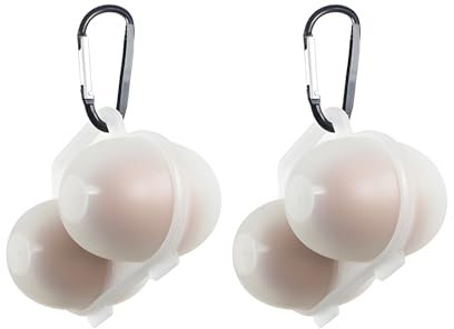 RoseFlower Bandeja Envase Huevos, 2 Celdas Nevera Caja Huevera Plástica para Huevos