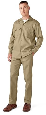 Dickies Arbeitshemd für Herren, langärmelig, Khaki, Medium